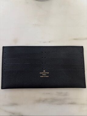 Black Card Holder with Gold Stamp